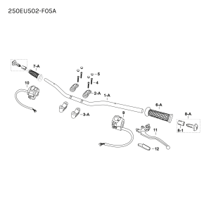 GRIP - RIGHT BAR - BROWN - Mongrel, 250cc